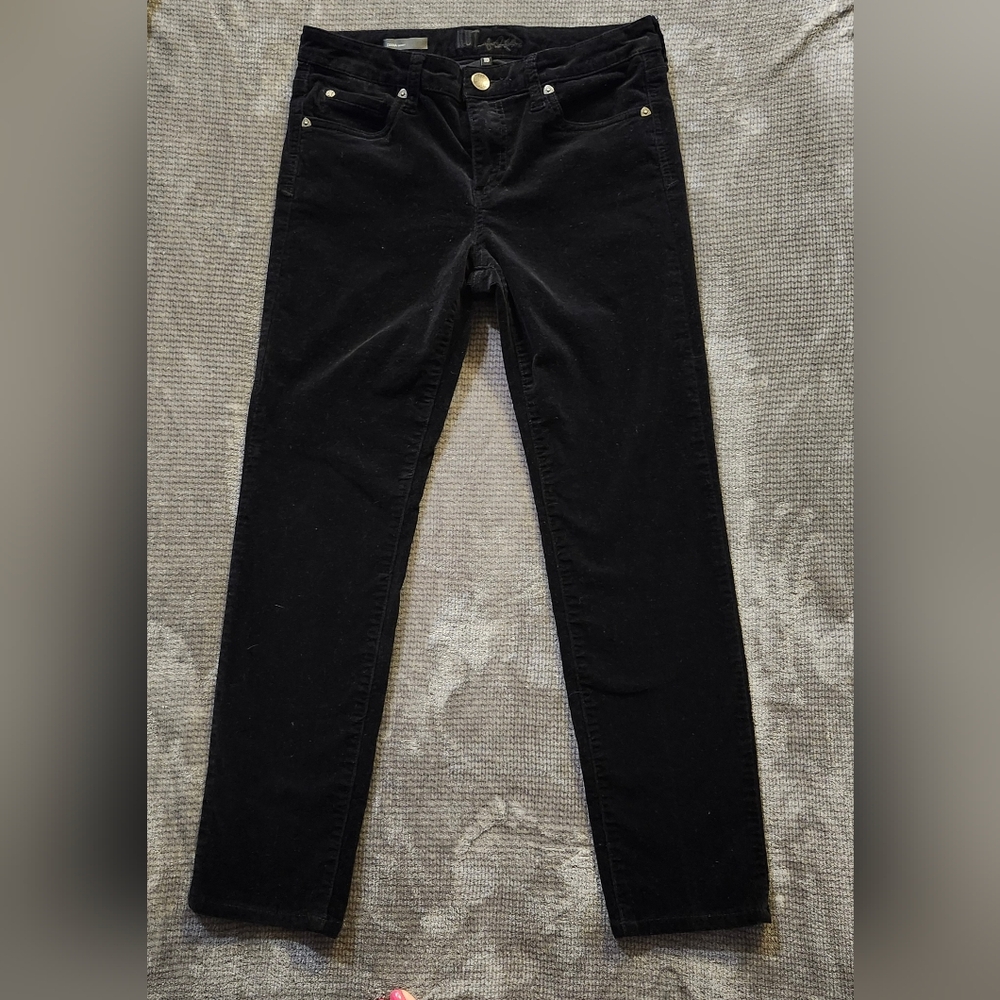 Kut From The Kloth Womens Corduroy Stretch Black Skinny Pant Sz. 10